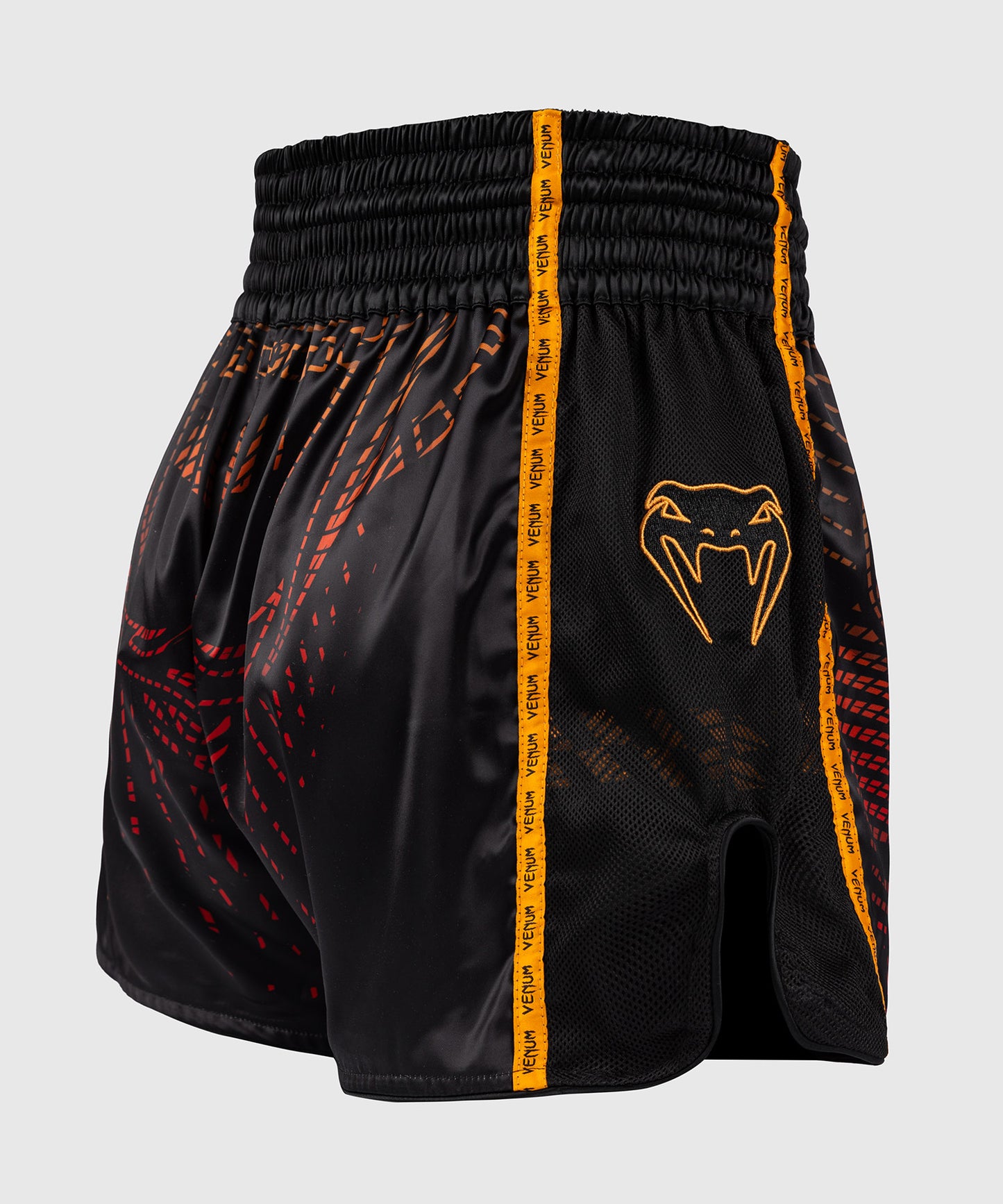 Venum Quetzal Fury Pantaloncini Muay Thaï - Nero/Rosso Fury/Arancione