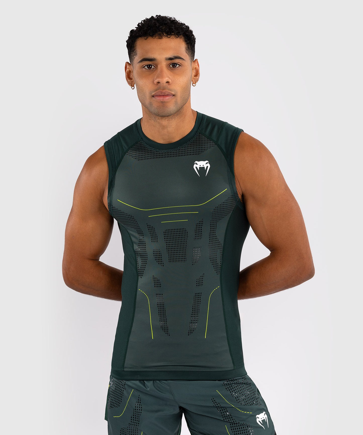 Venum Technical 3.0 Camiseta Sin Mangas Rashguard - Verde Bosque