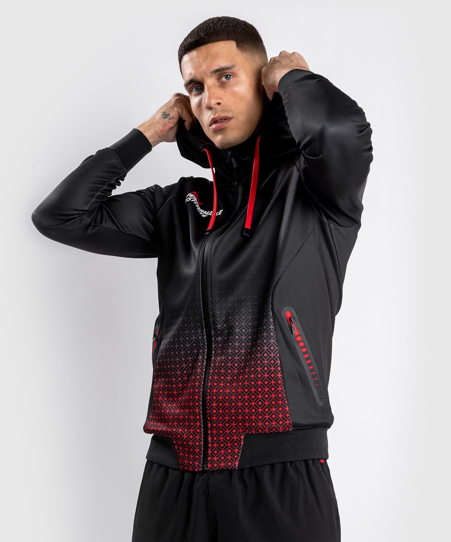 Sweatshirt à Capuche UFC Venum Performance Institute - Noir/Rouge