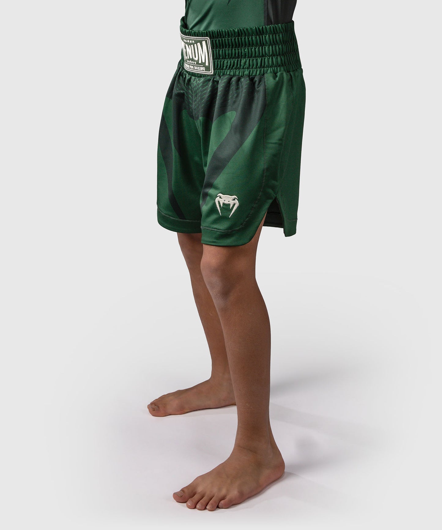 Venum Attack Kids Boxshorts - Waldgrün/Off-White