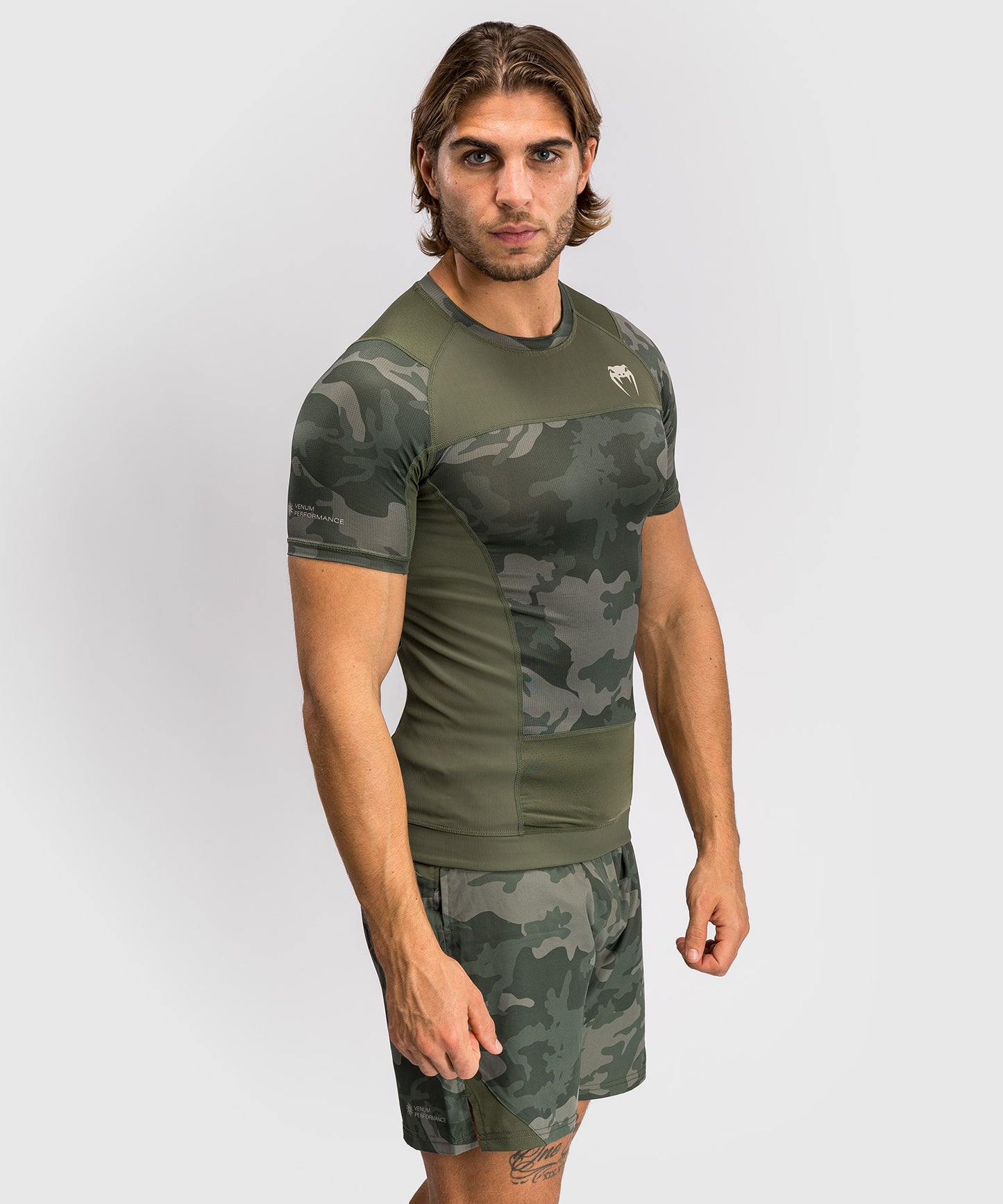 Venum G-Fit Air Herren Kurzarm Rashguard - Armee-Tarnmuster
