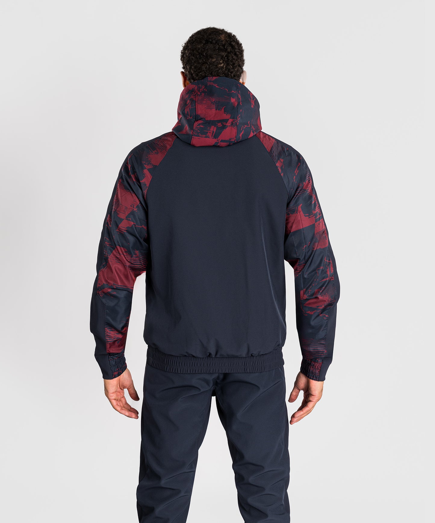 Sweat à capuche zippé Homme UFC Zenith by Venum Authentic Fight Week - Bleu marine/Bordeaux/Argent