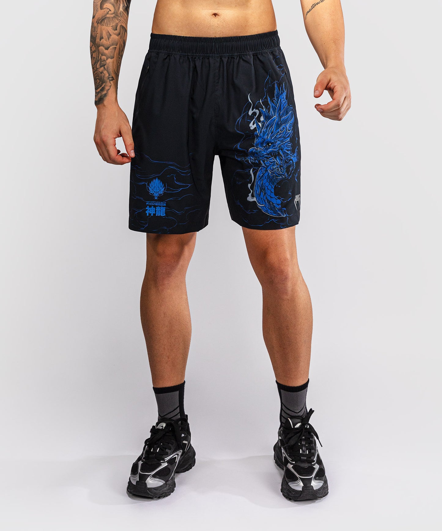 Venum Thunder Dragon Training Shorts - Black/Royal Blue