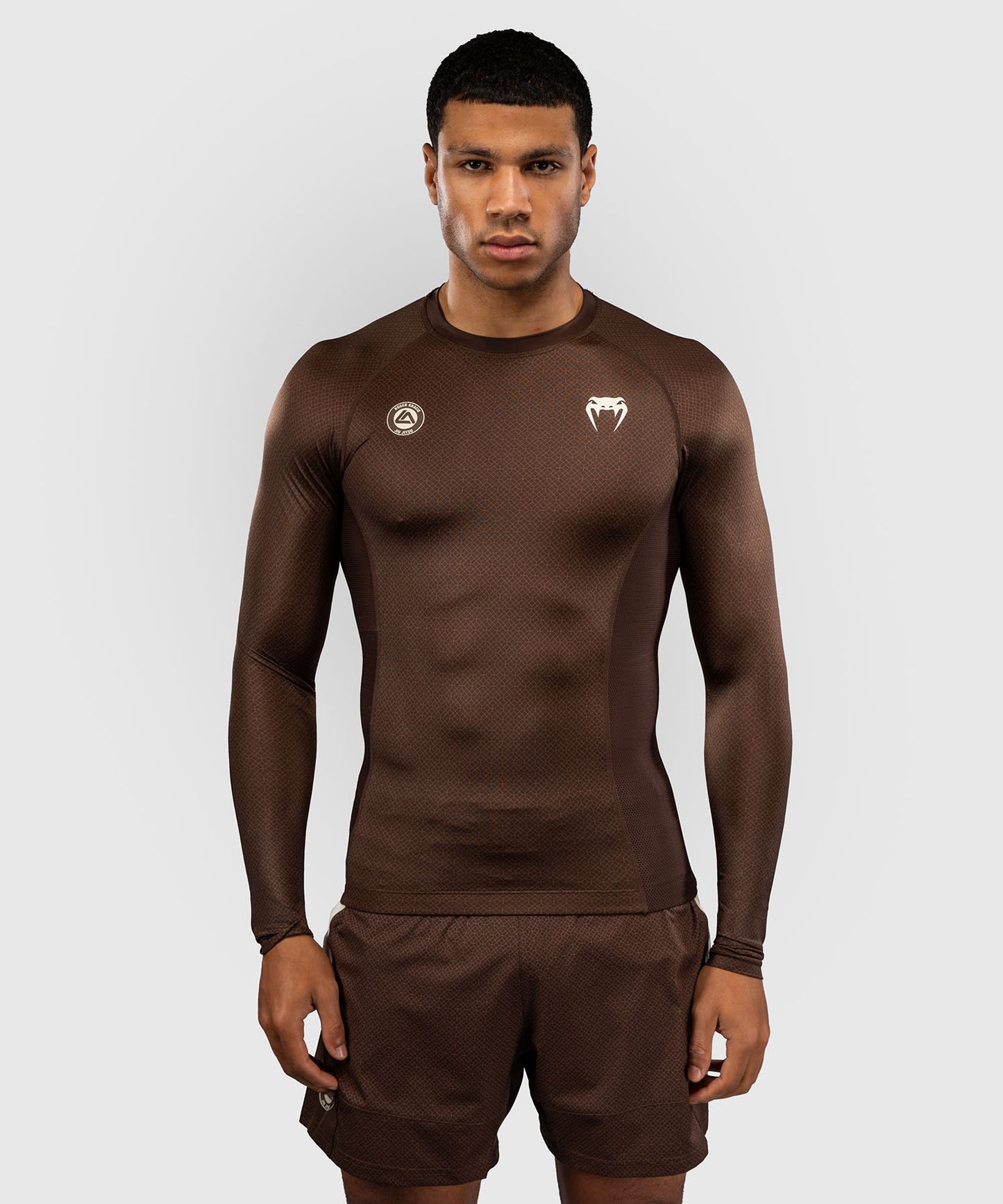 Rashguard à Manches Longues Venum x Roger Gracie Academy - Marron Foncé