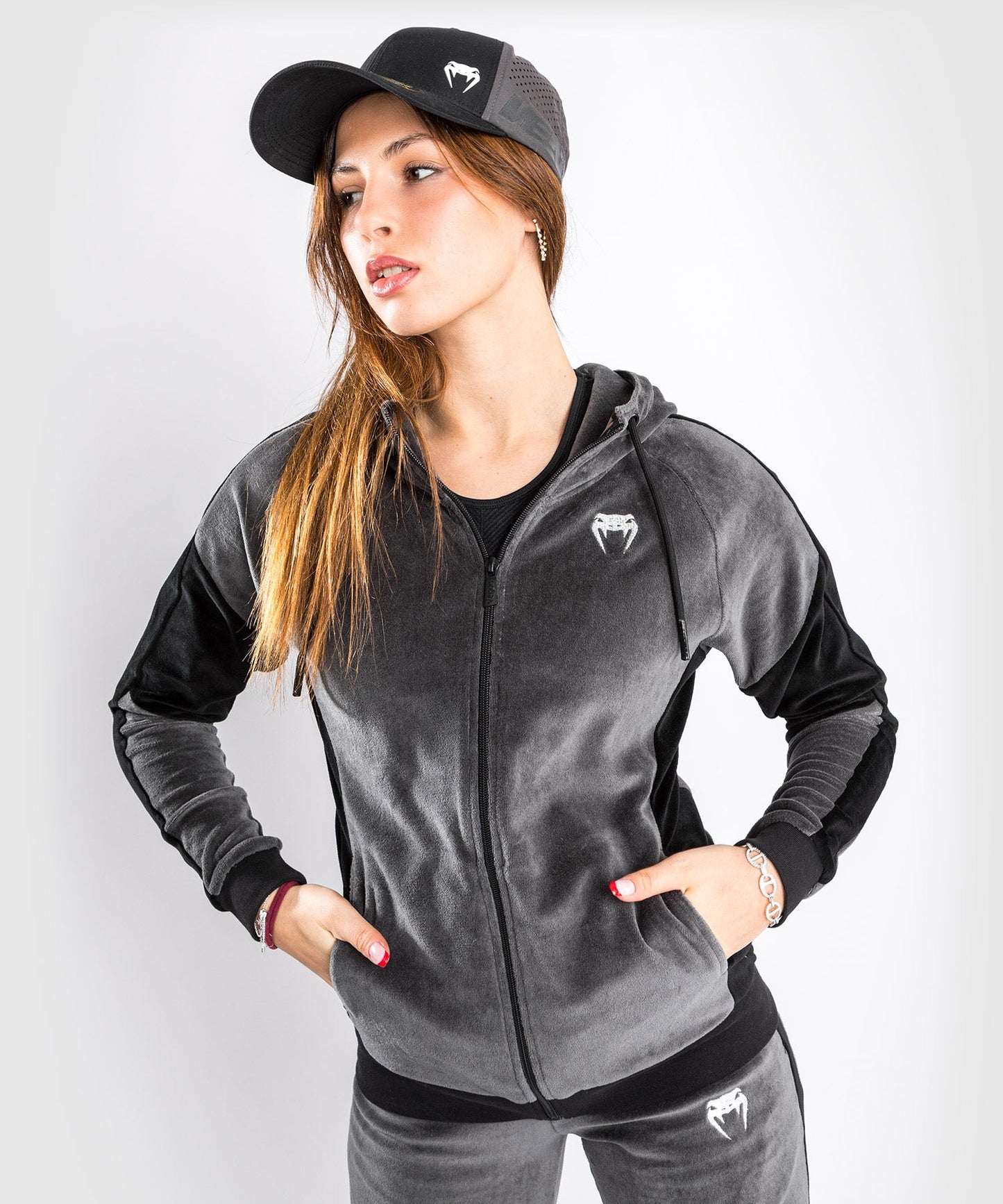 Venum Camoline 2.0 Velvet Sweatshirt - Damen - Grau/Schwarz