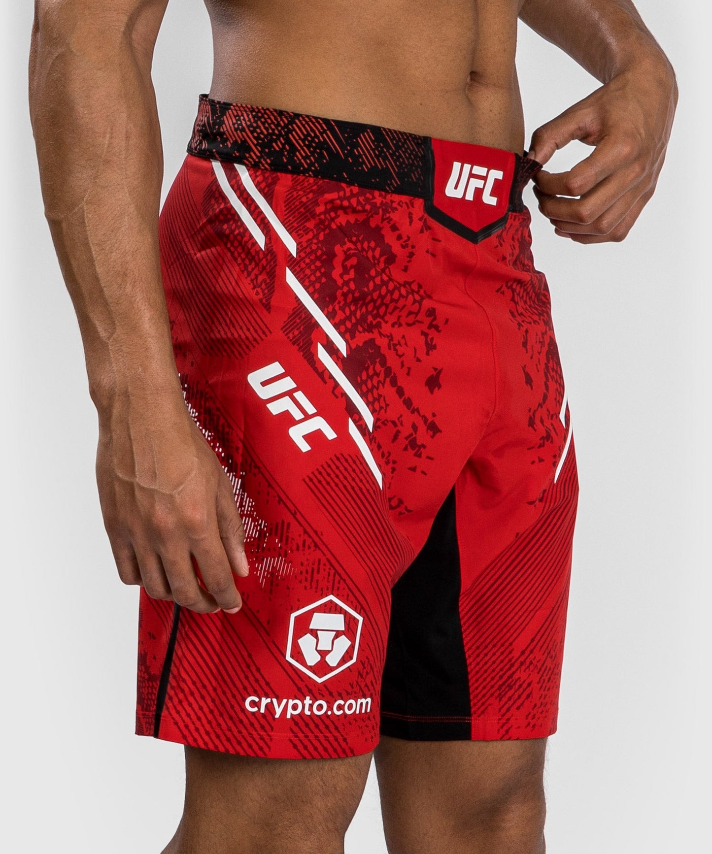 UFC Adrenaline by Venum Authentic Fight Night Herren Lang geschnittene Kampfshorts - Rot