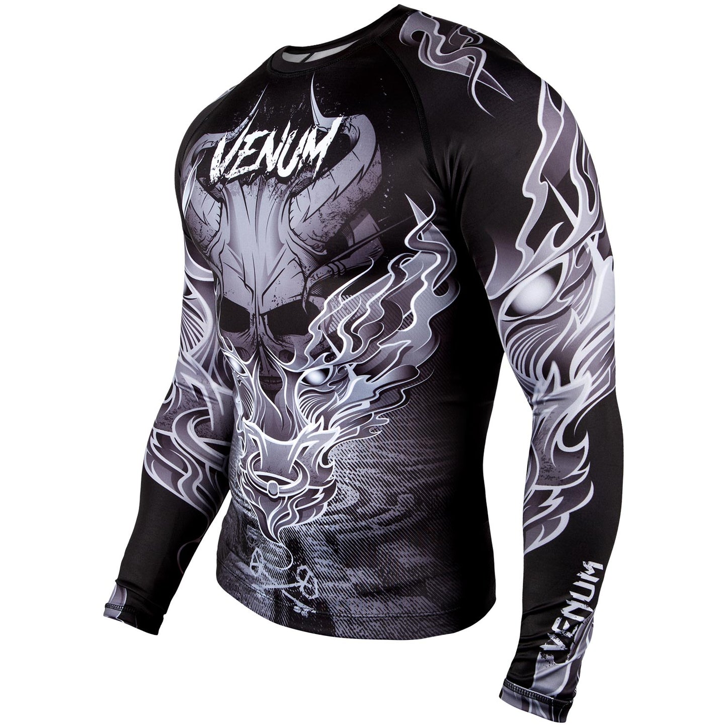 Rashguard Venum Minotaurus - Mangas Largas - Negro/Blanco