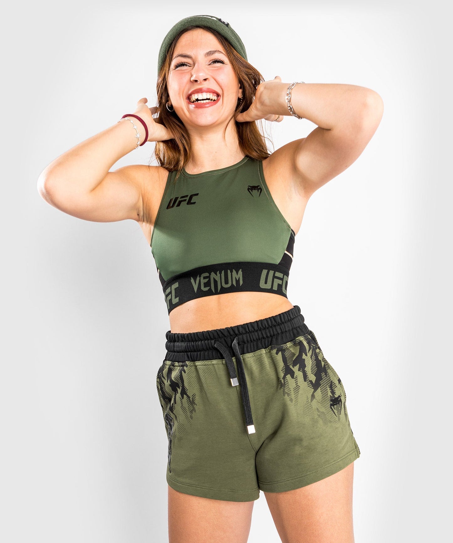 Brassière de Pesée Femme UFC Venum Authentic Fight Week - Kaki