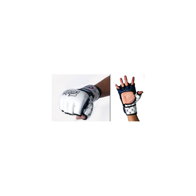 Fairtex MMA-Lederhandschuhe - Weiß/Schwarz