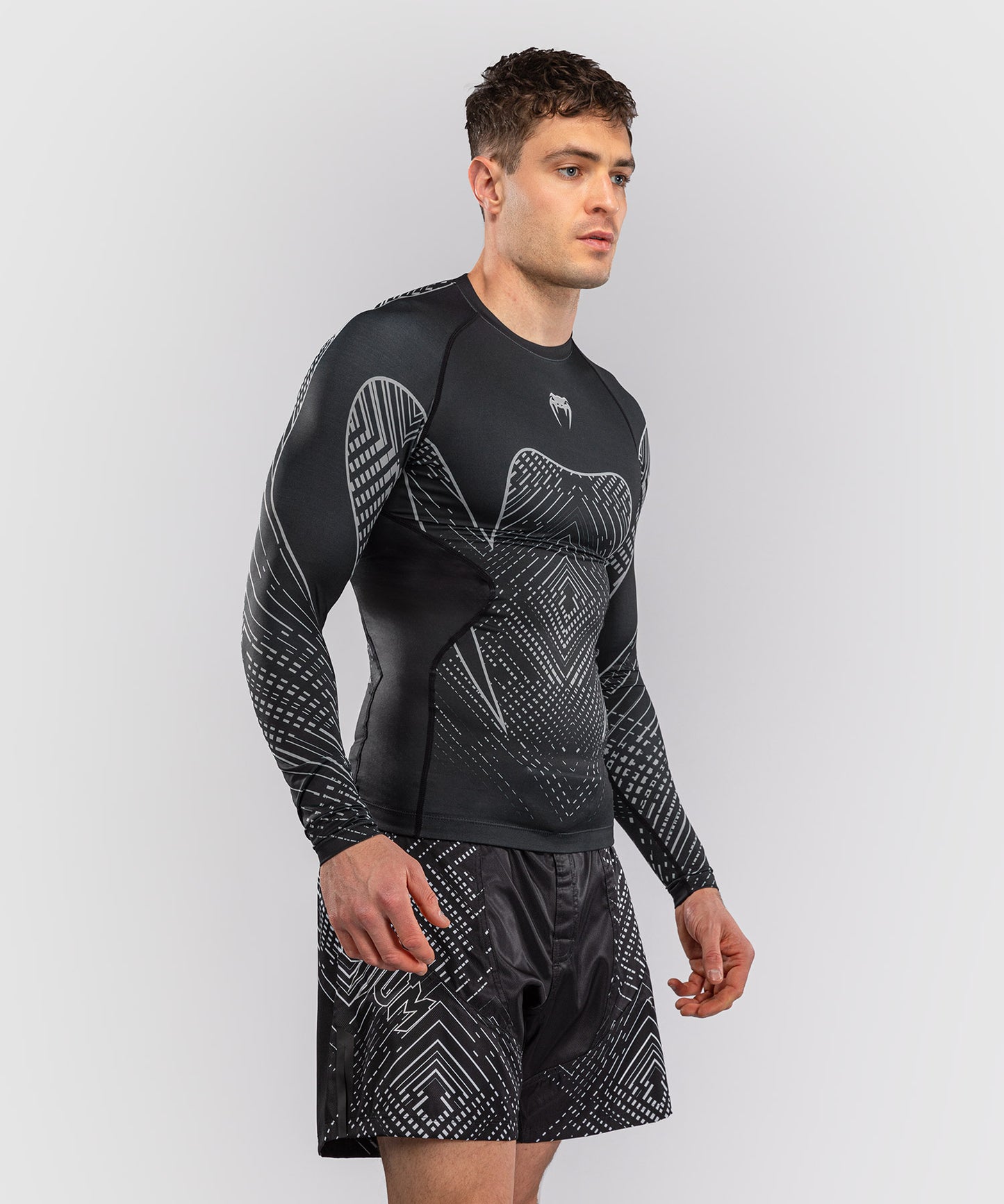 Rashguard à Manches Longues Venum Midnight Fury – Noir/Gris/Argent