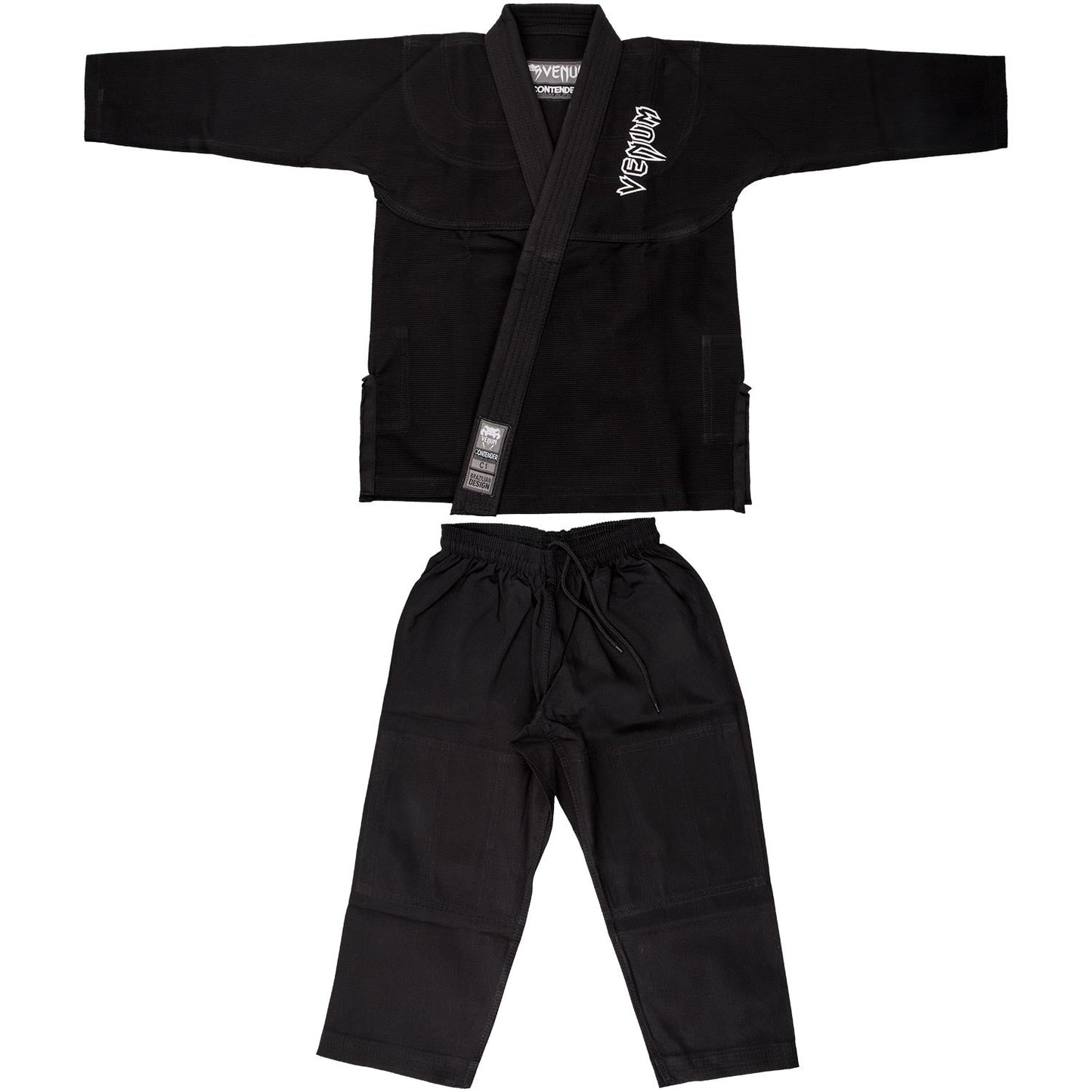 Venum Contender Kids BJJ Gi (Weißer Gürtel angeboten) - Schwarz