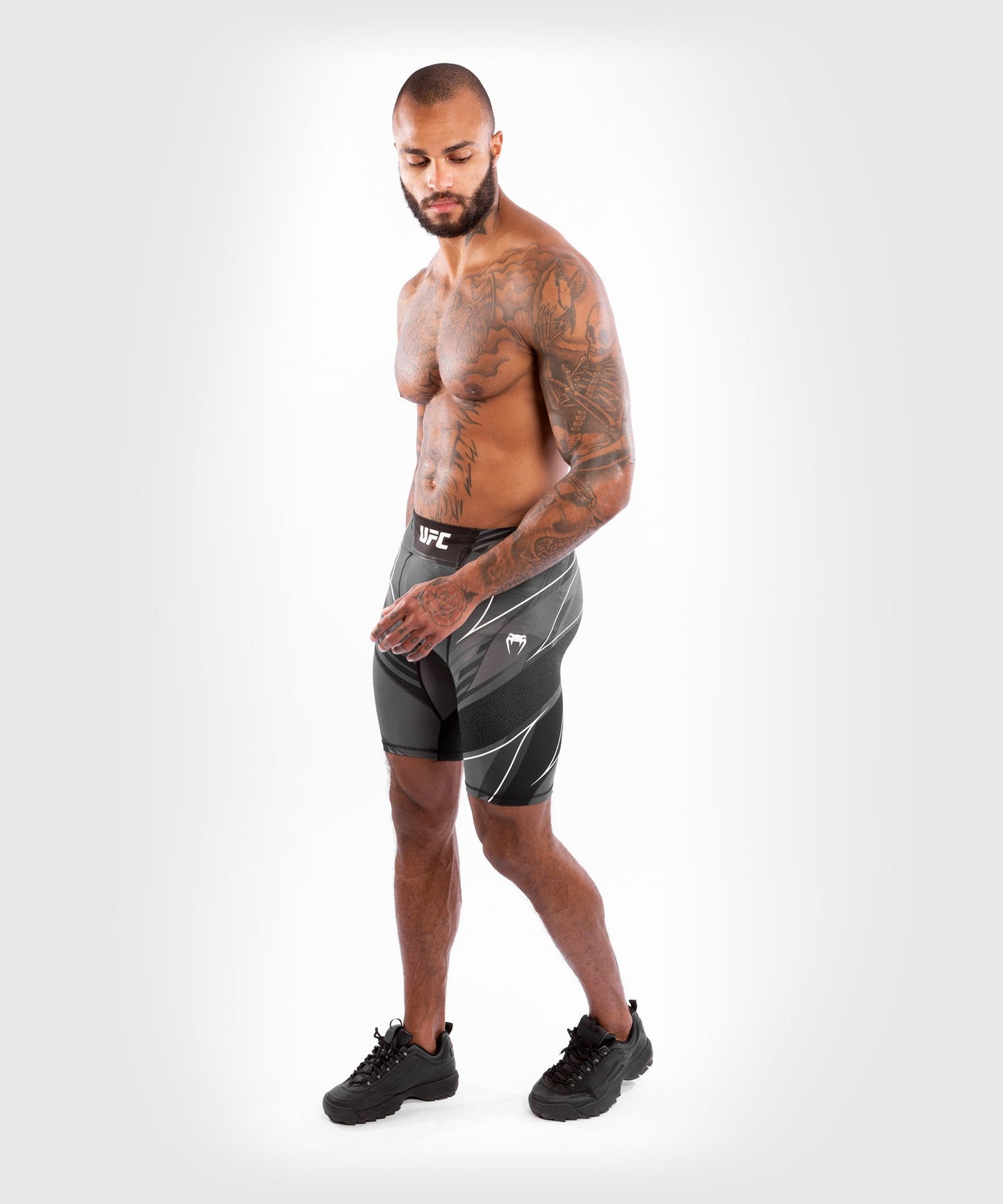 Men's UFC Venum Authentic Fight Night Compression Short - Long Cut - Black