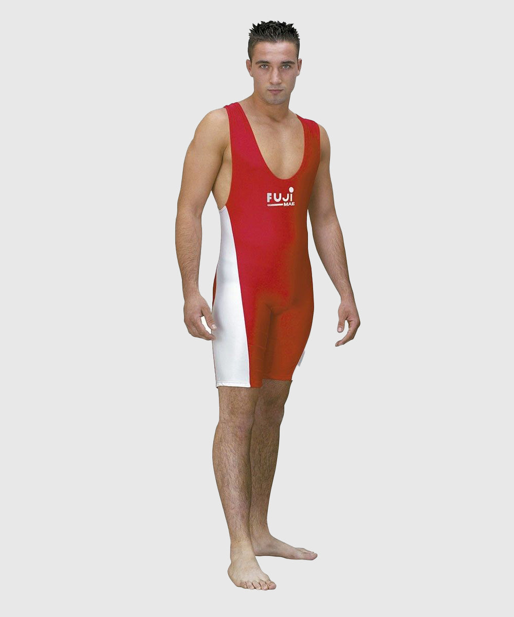 FUJIMAE Élasthanne Traje de Lucha – Rojo