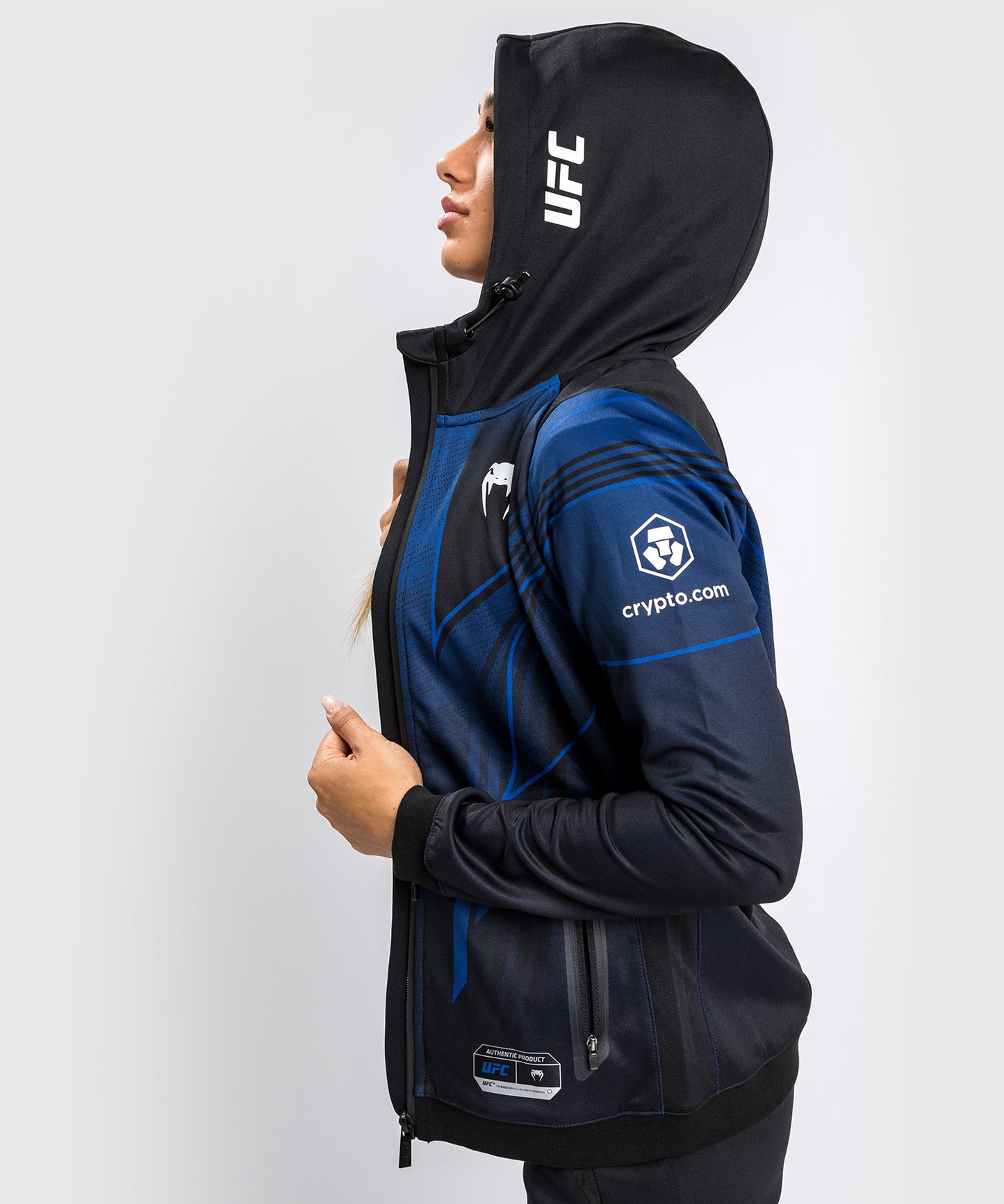 UFC Venum Authentic Fight Night 2.0 Walkout-Hoodie für Frauen – Midnight Edition