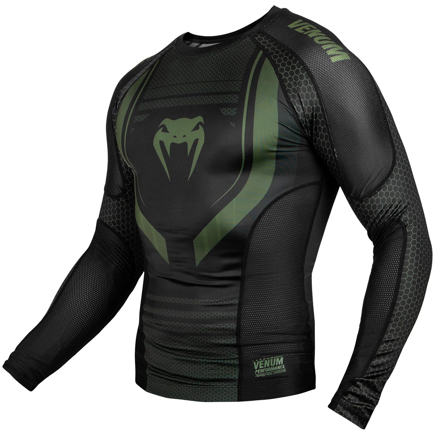 Venum Technical 2.0 Rashguard - Langarm - Schwarz/Khaki - Exclusiv