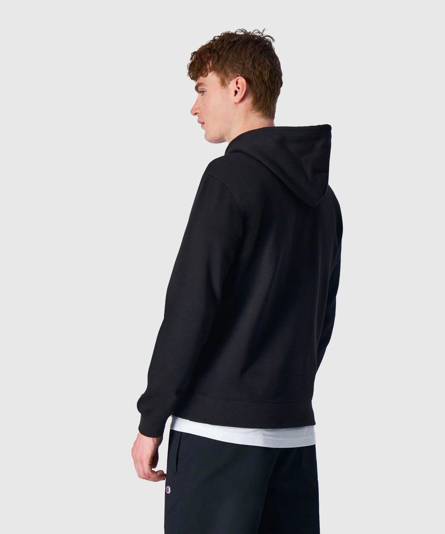 Champion Legacy Felpa con Cappuccio Logo Ricamato – Nero