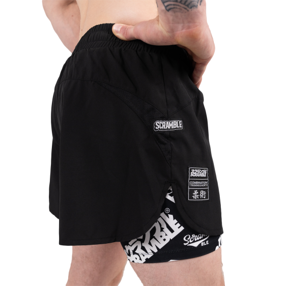 Scramble Dual Layer Fightshorts - Schwarz
