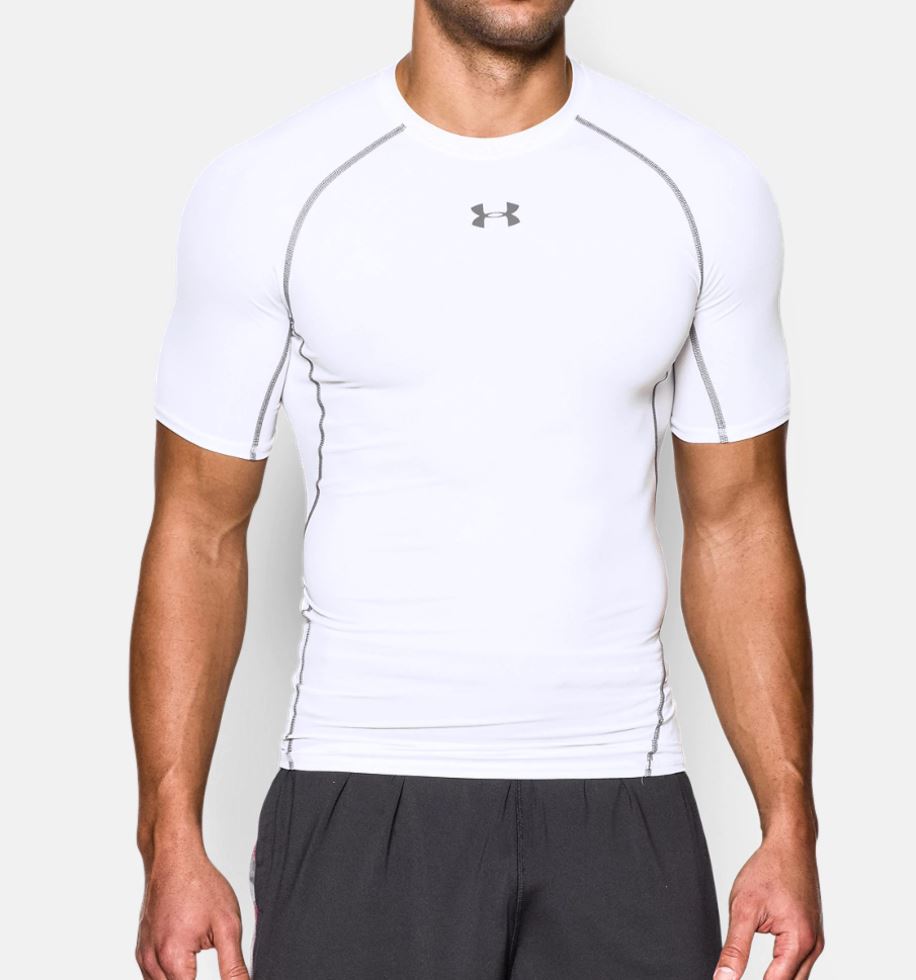Under Armour HeatGear® Rashguard Mangas Cortas – Blanco