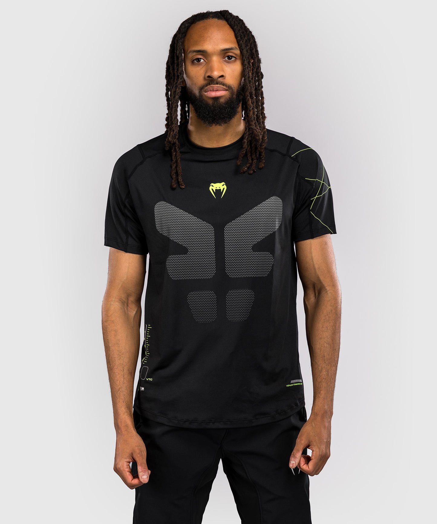 T-shirt Dry Tech Venum Training Camp 4.0 - Noir/Vert fluo