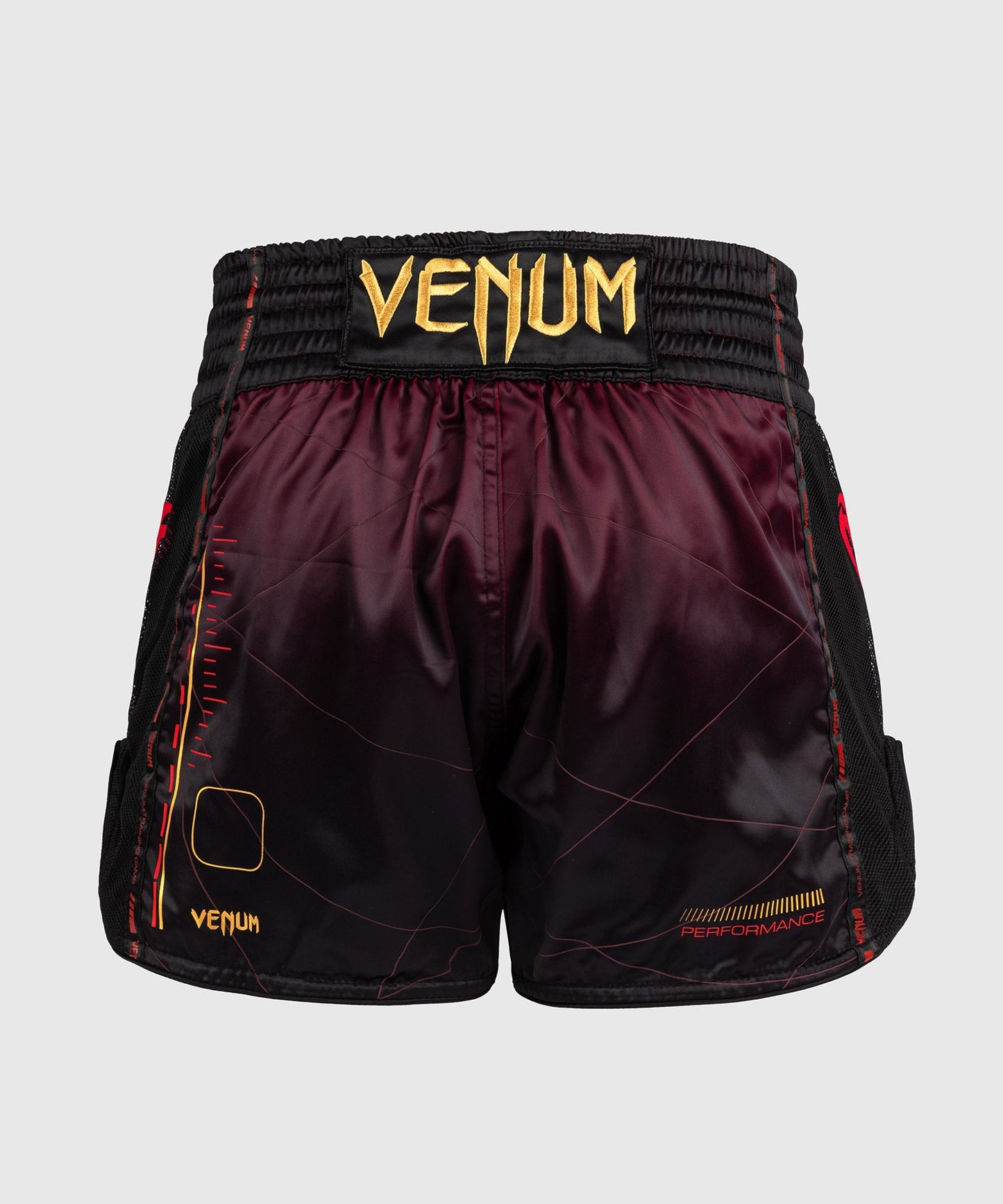 Short de Muay Thai Venum Tactical XT- Noir/Bordeaux/Or