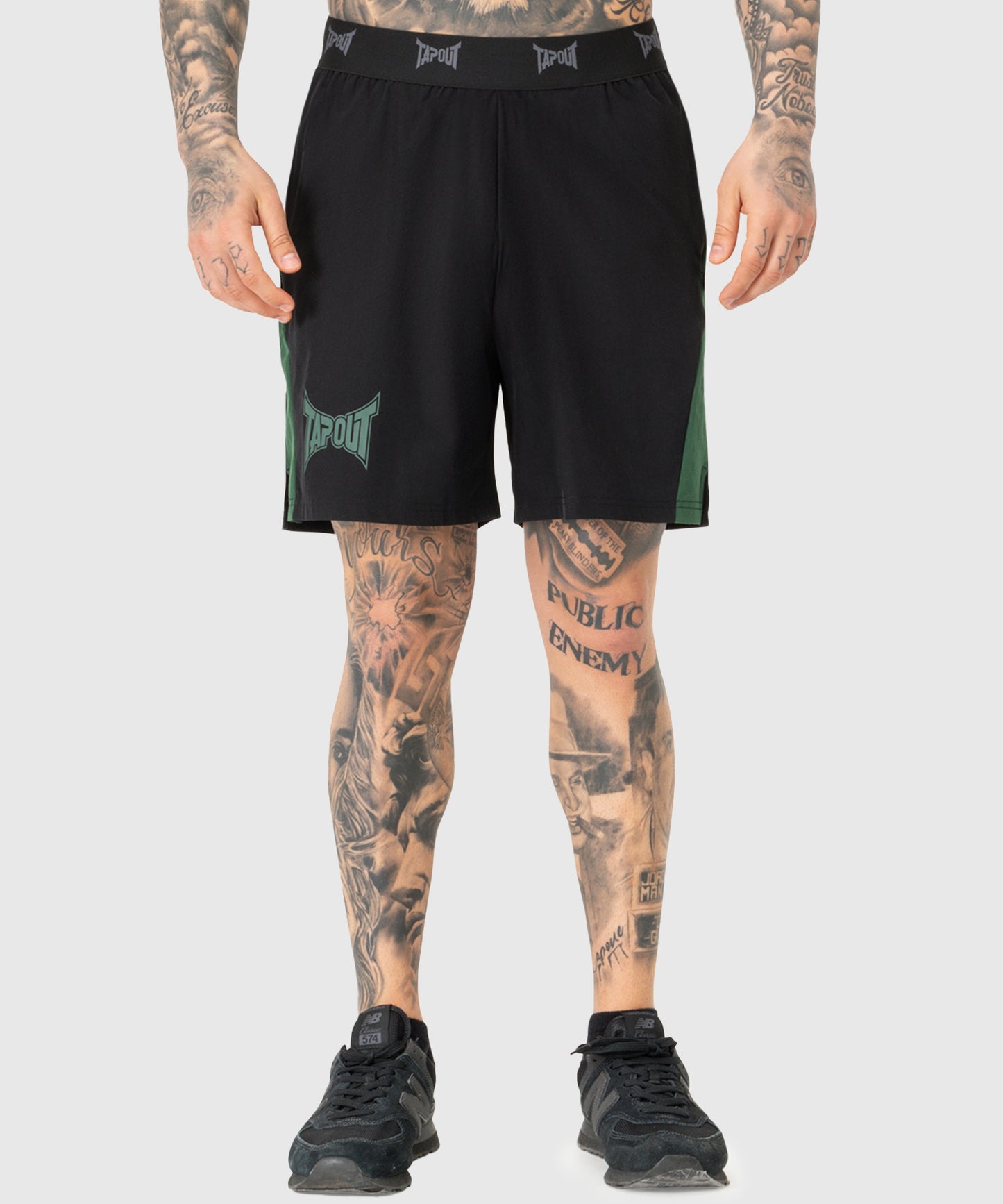 Tapout Training Fightshorts - Nero/Verde