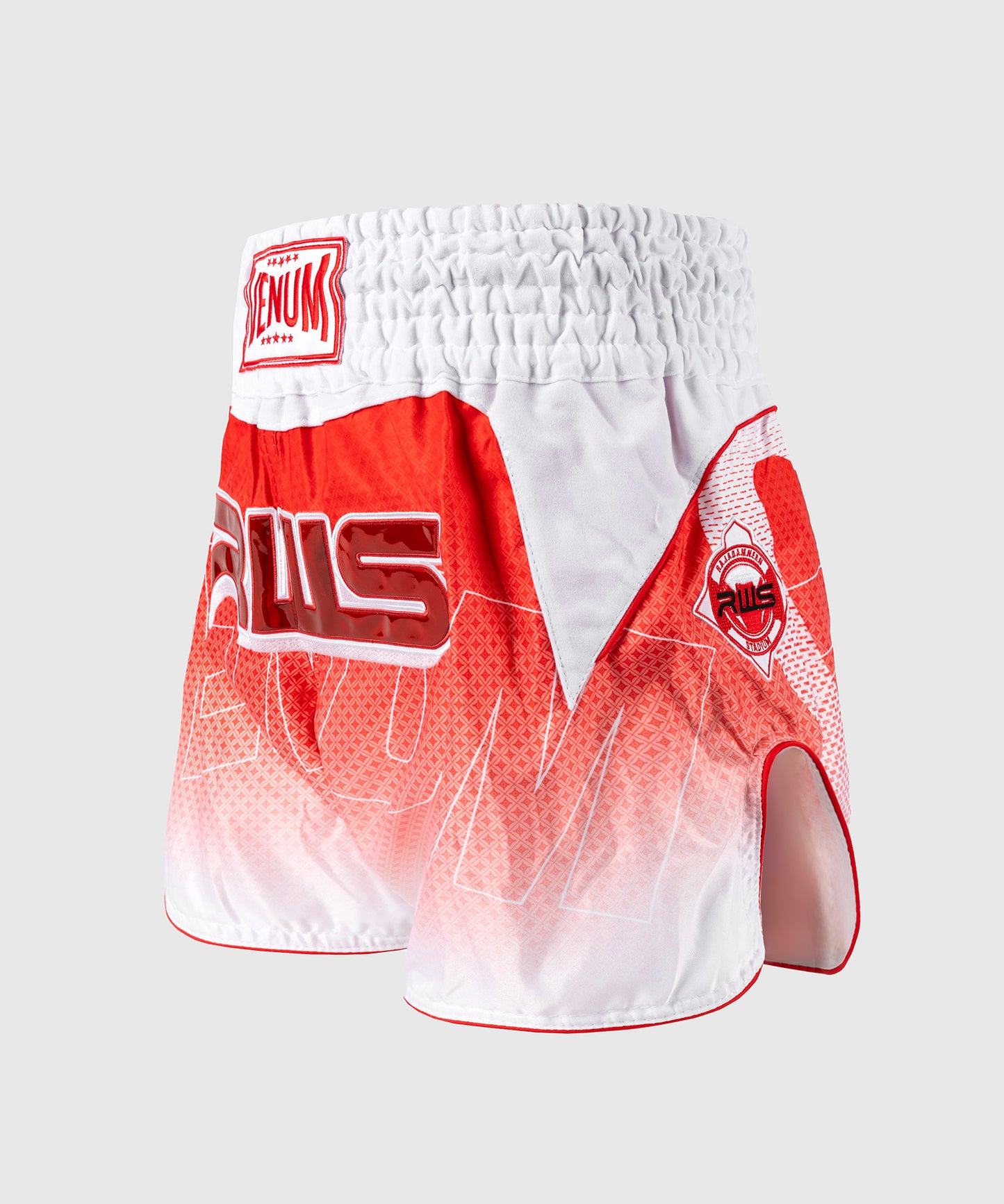 Short de Muay Thai Venum x RWS 2.0 – Blanc/Rouge