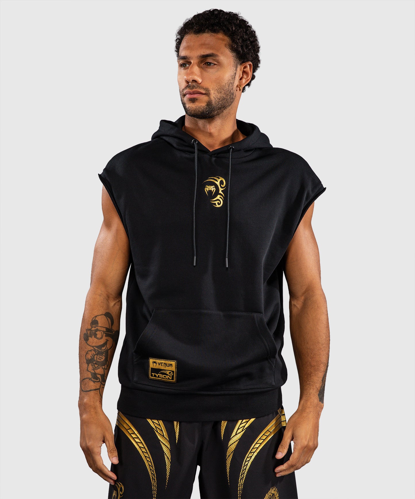 Sweat à capuche Sans Manches Venum x Mike Tyson Tiger - Noir/Or