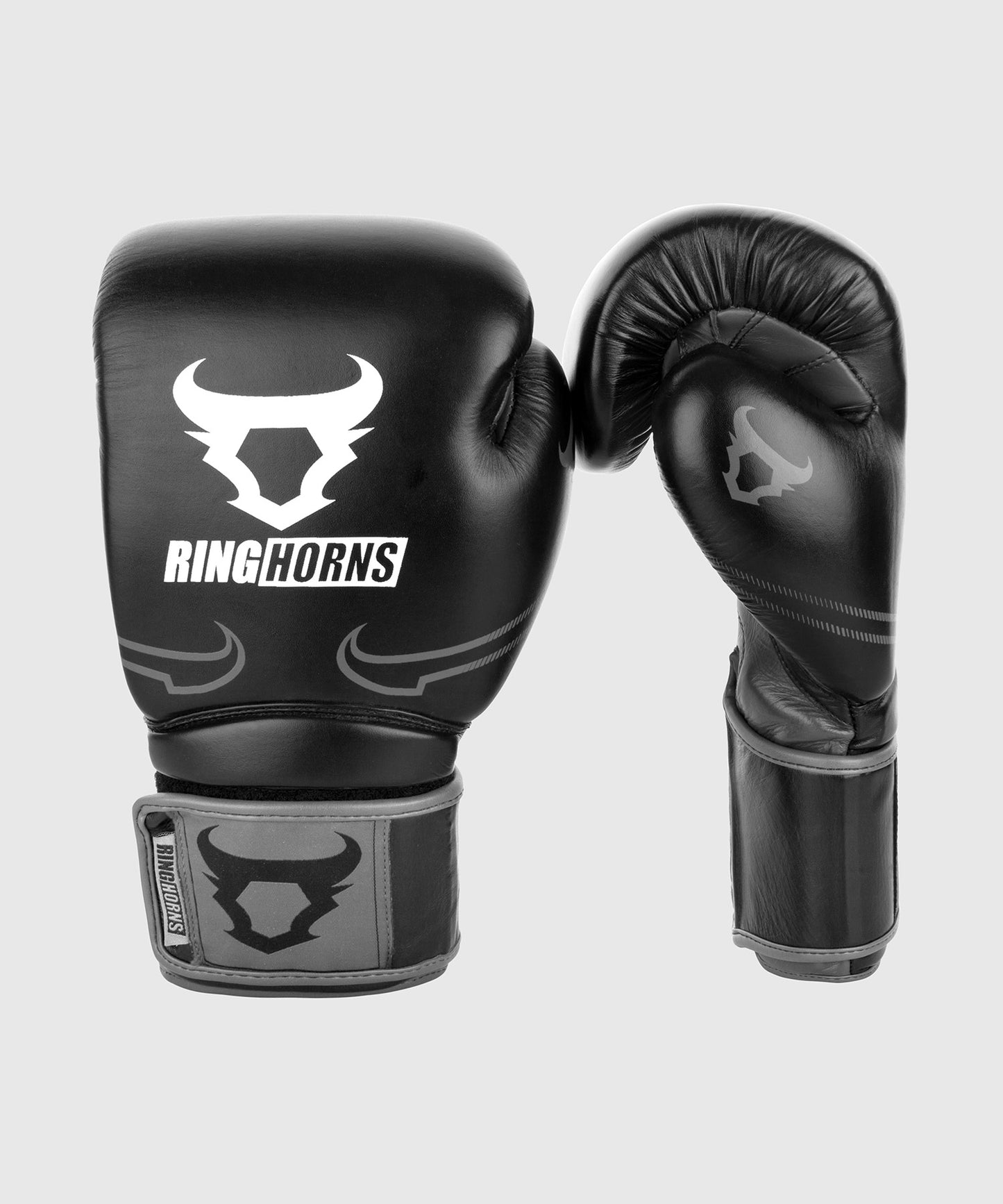 Ringhorns Destroyer Boxhandschuhe - Leder - Schwarz/Grau