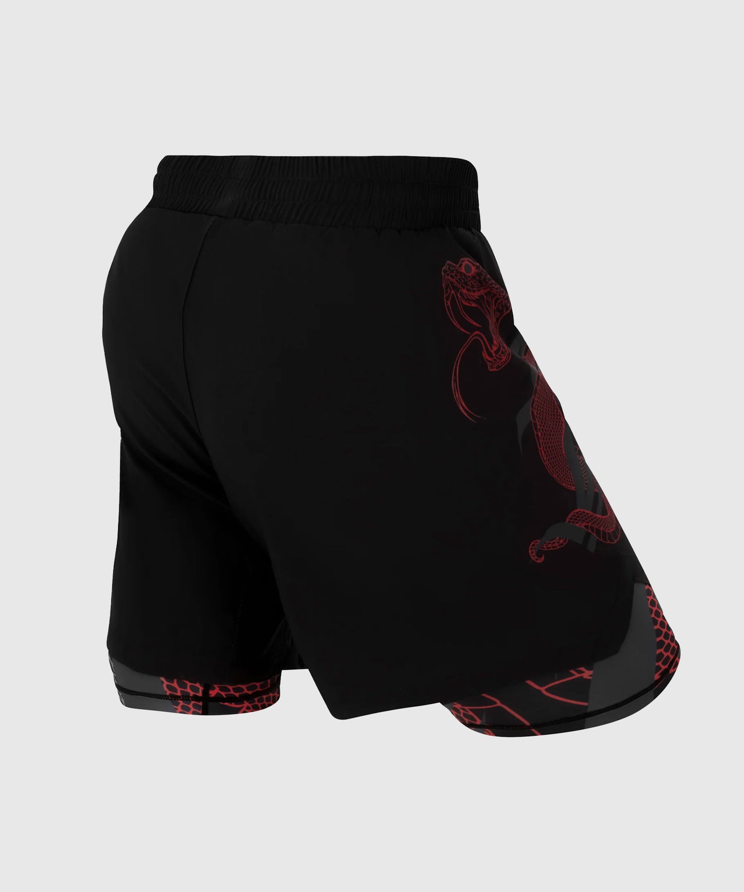 Short de MMA Fumetsu Dual Layer Anaconda - Noir/Rouge