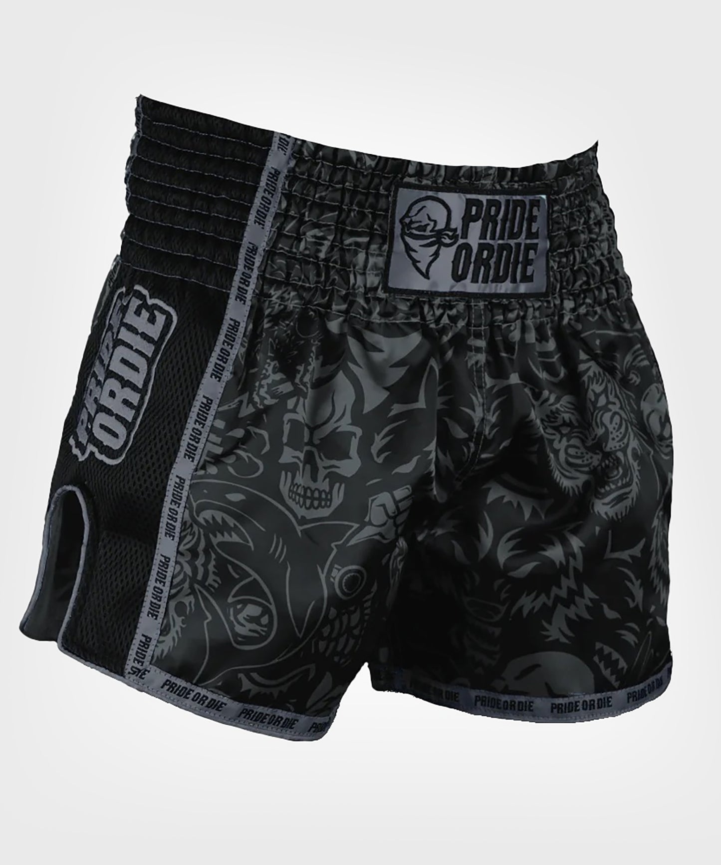 Short de Muay Thai Pride Or Die Ferocity - Noir
