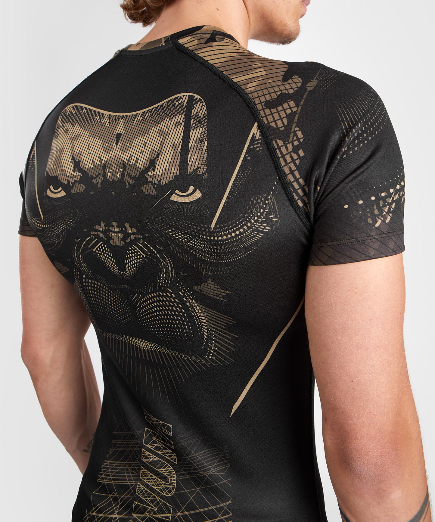 Venum Gorilla Jungle Rashguard Kurzarm - Schwarz/Sand