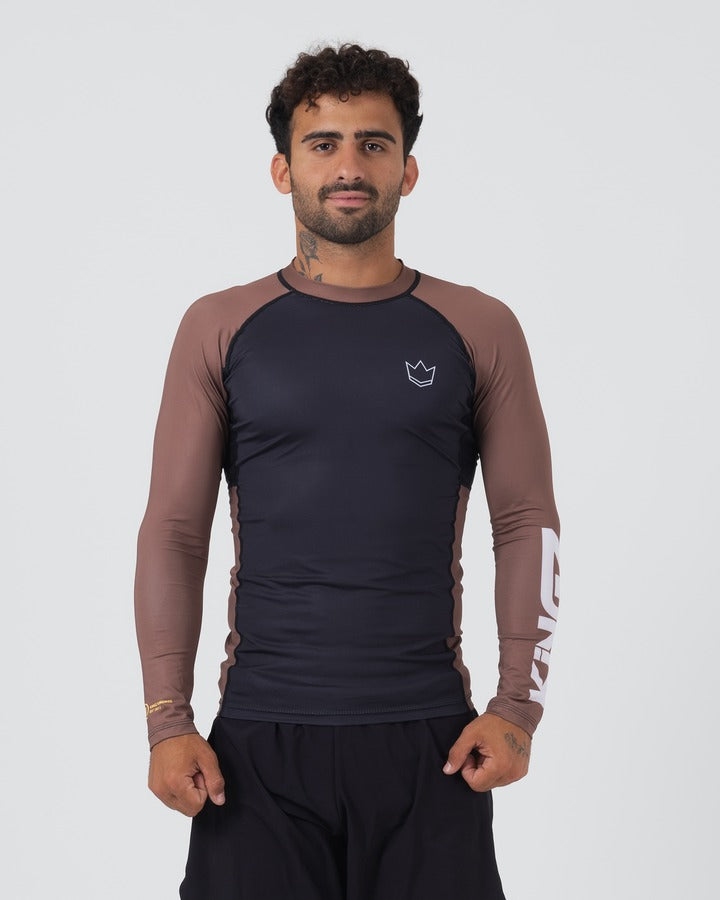 Kingz Ranked Performance V2 Langarm-Rashguard - Braun
