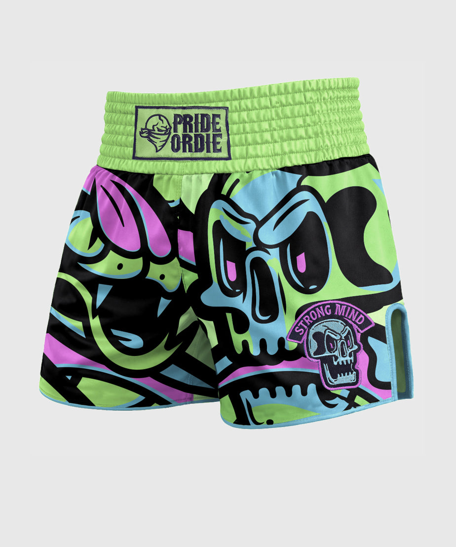 Short de Muay Thai Pride Or Die Cold Instinct - Vert