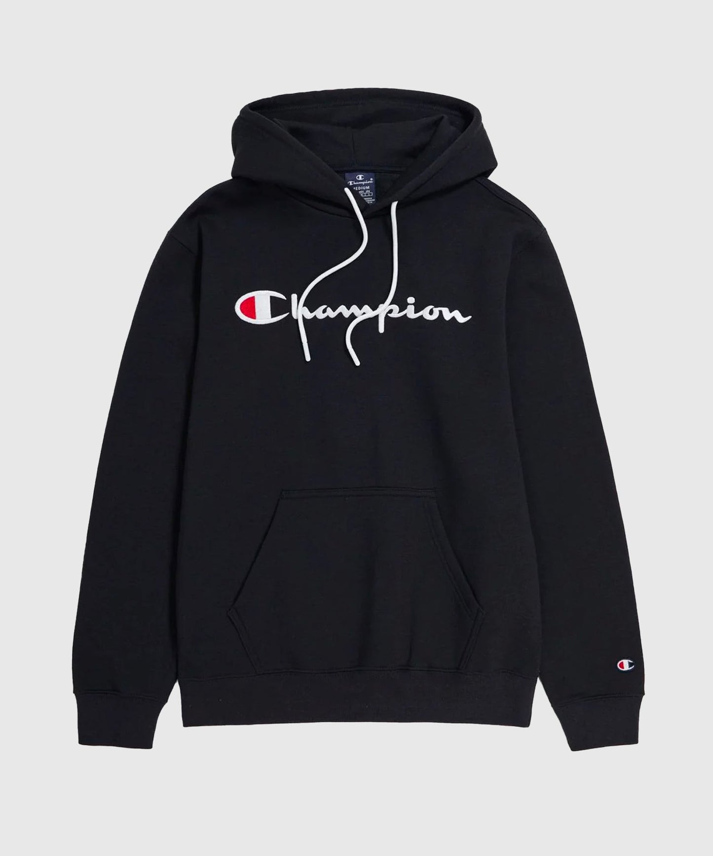 Champion Legacy Felpa con Cappuccio Logo Ricamato – Nero
