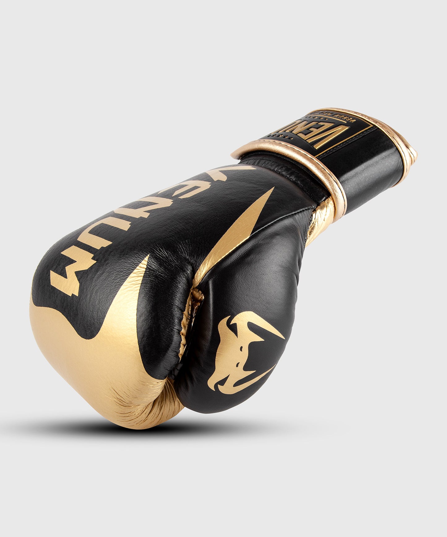 Guantoni da boxe Venum Hammer Pro con chiusura in velcro - Nero/Oro