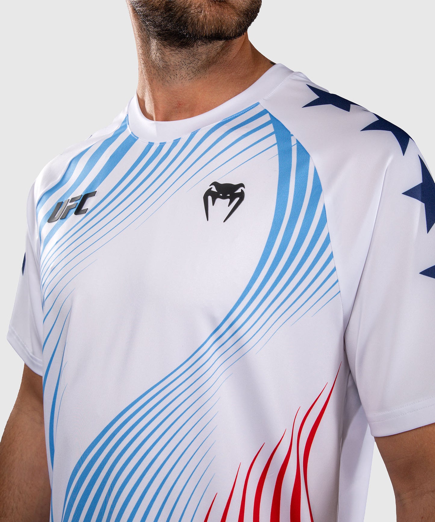 Official UFC Freedom 250 by Venum Authentic Fight Night Maglia Walkout da uomo - Bianco