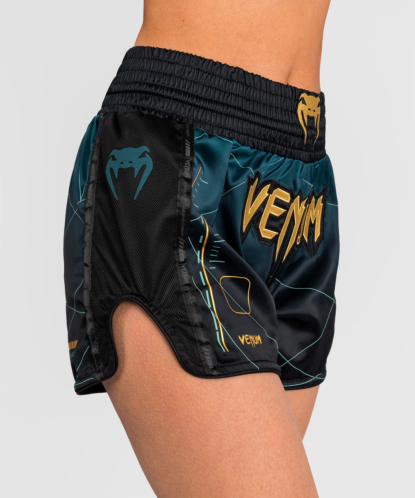 Short de Muay Thai Venum Tactical XT- Noir/Vert Forêt