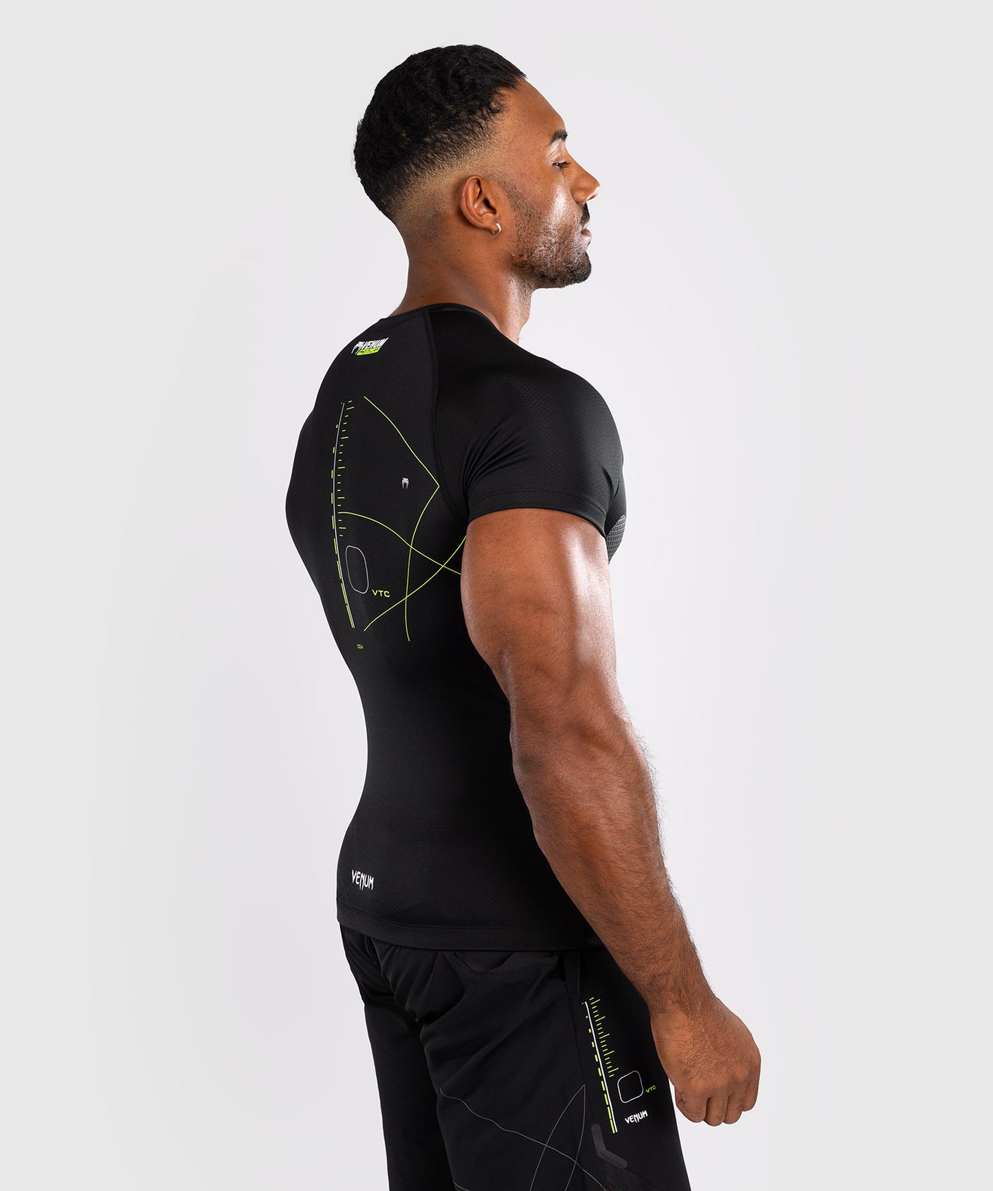 Venum Training Camp 4.0 Kurzärmeliger Rashguard - Schwarz/Neongrün