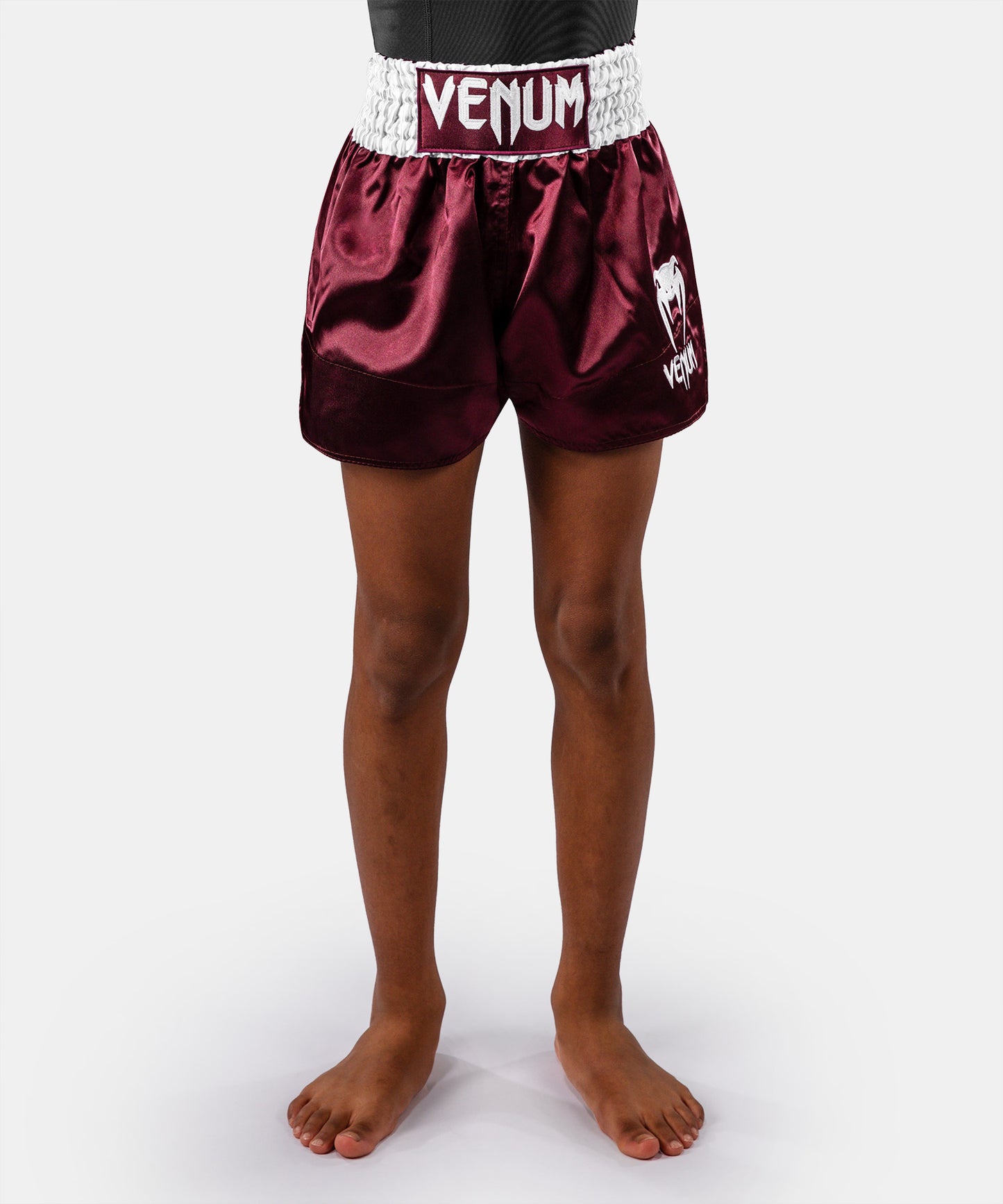 Venum Classic Muay-Thai-Shorts für Kinder – Burgunder