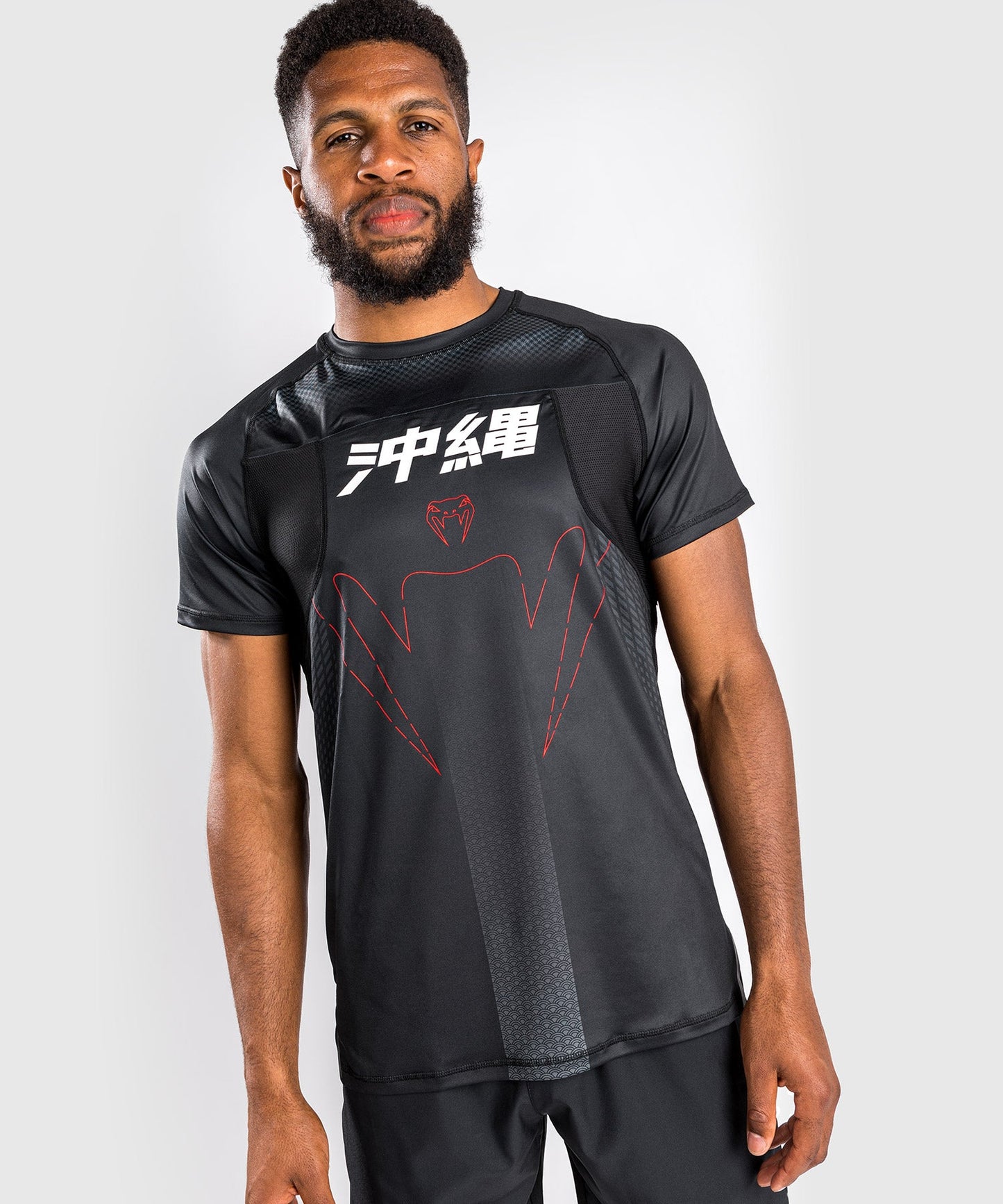 Dry Tech T-Shirt - Kurze Ärmel - Venum Okinawa 3.0 - Schwarz/Rot