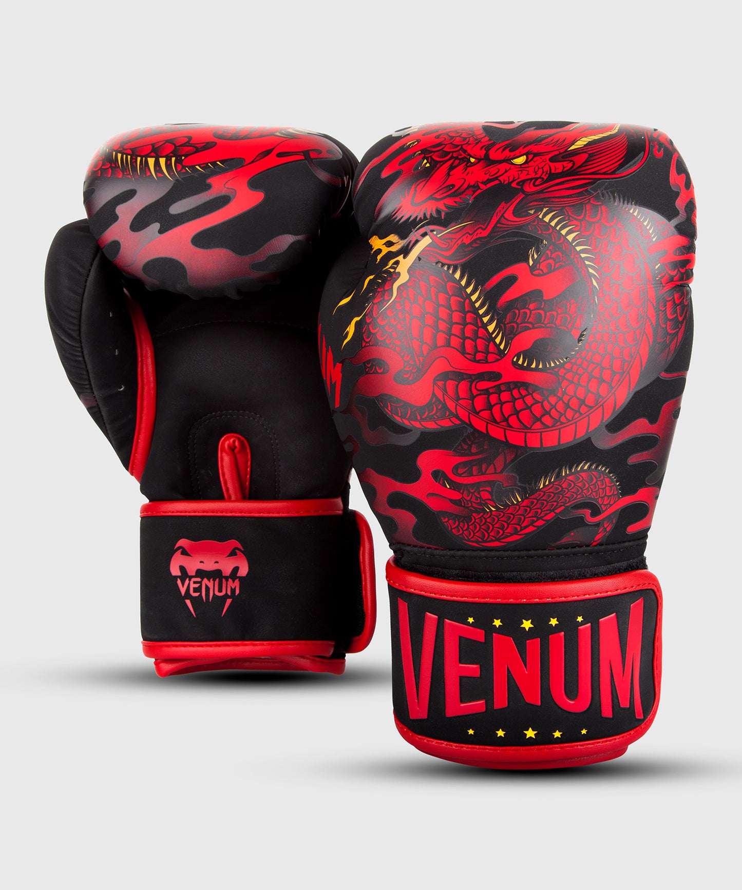 Gants de boxe Venum Dragon's Flight - Noir/Rouge - Exclusivité