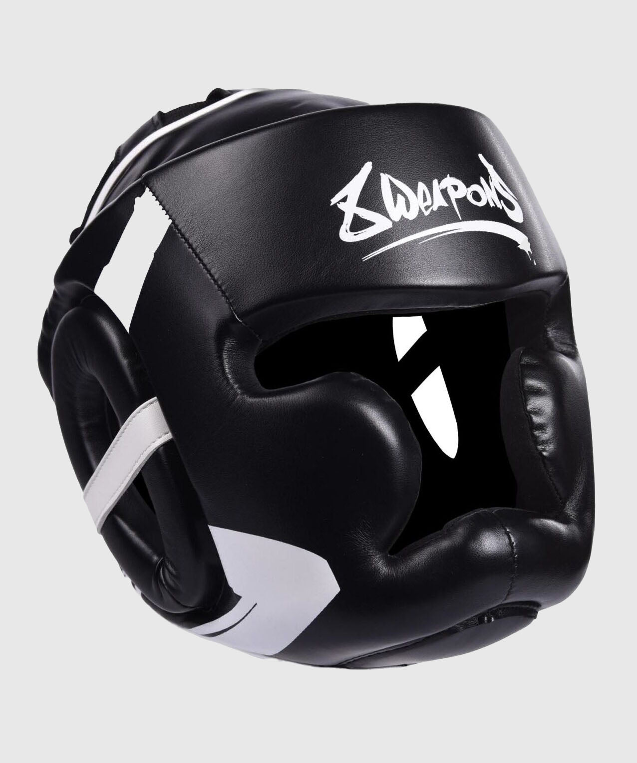 8 Weapons Unlimited Boxhelm - Schwarz/Weiß