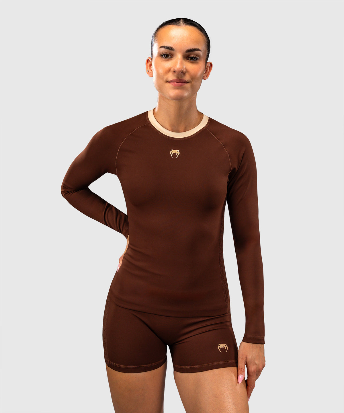 Venum Viper Damen Langarm-Rashguard - Braun