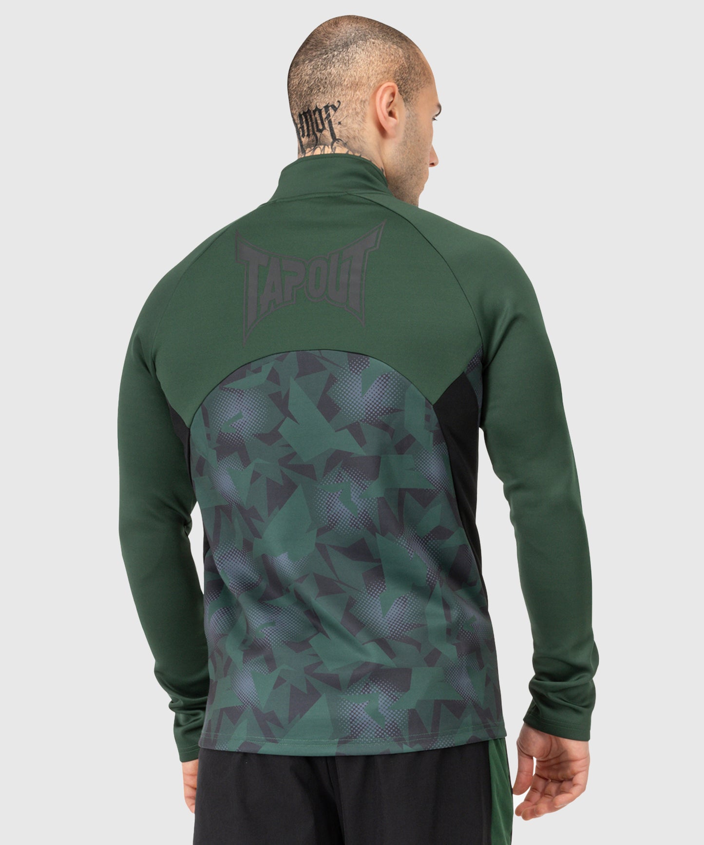 Tapout Training Graphic Langarm T-Shirt - Grün/Schwarz