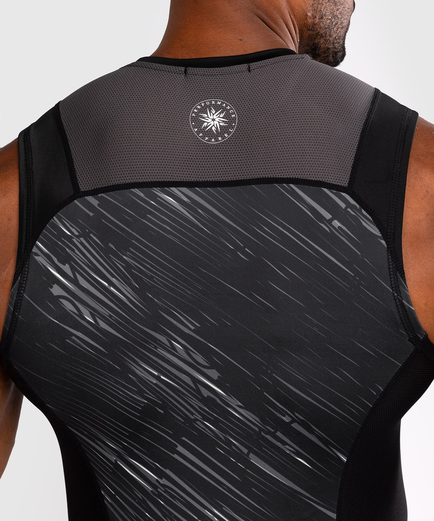 Venum Rapid Rashguard sin Manga - Negro/Gris Tormenta