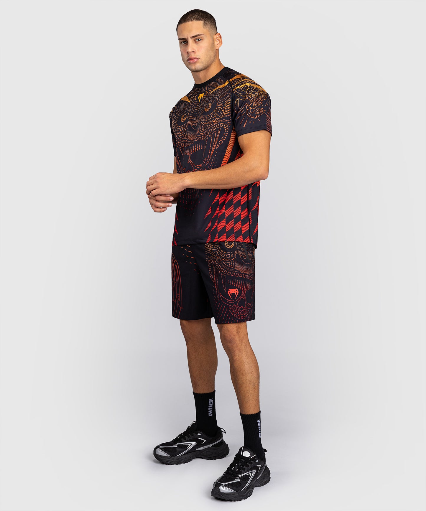 Venum Quetzal Fury Dry-Tech T-Shirt - Black/Fury Red/ Tangerine