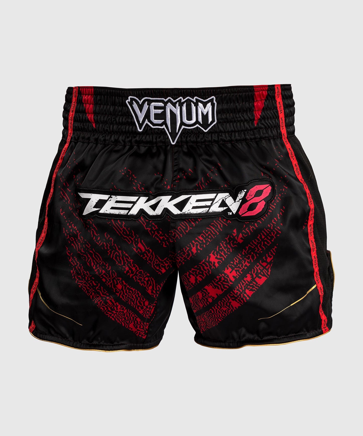Short de Muay Thai Venum x TEKKEN 8 - Marshall Law - Noir/Rouge/Or
