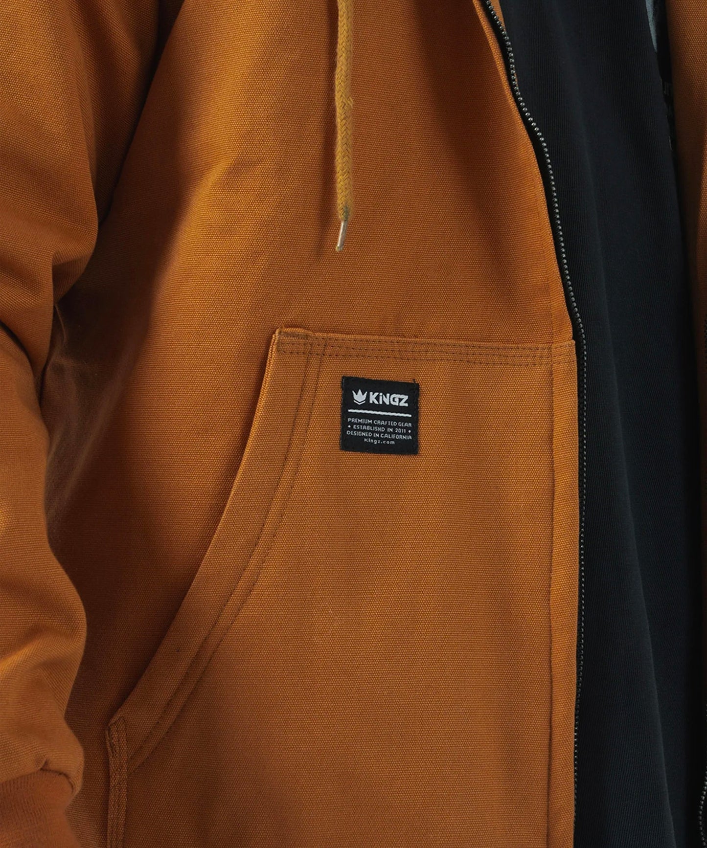 Kingz Canvas Jacke - Braun