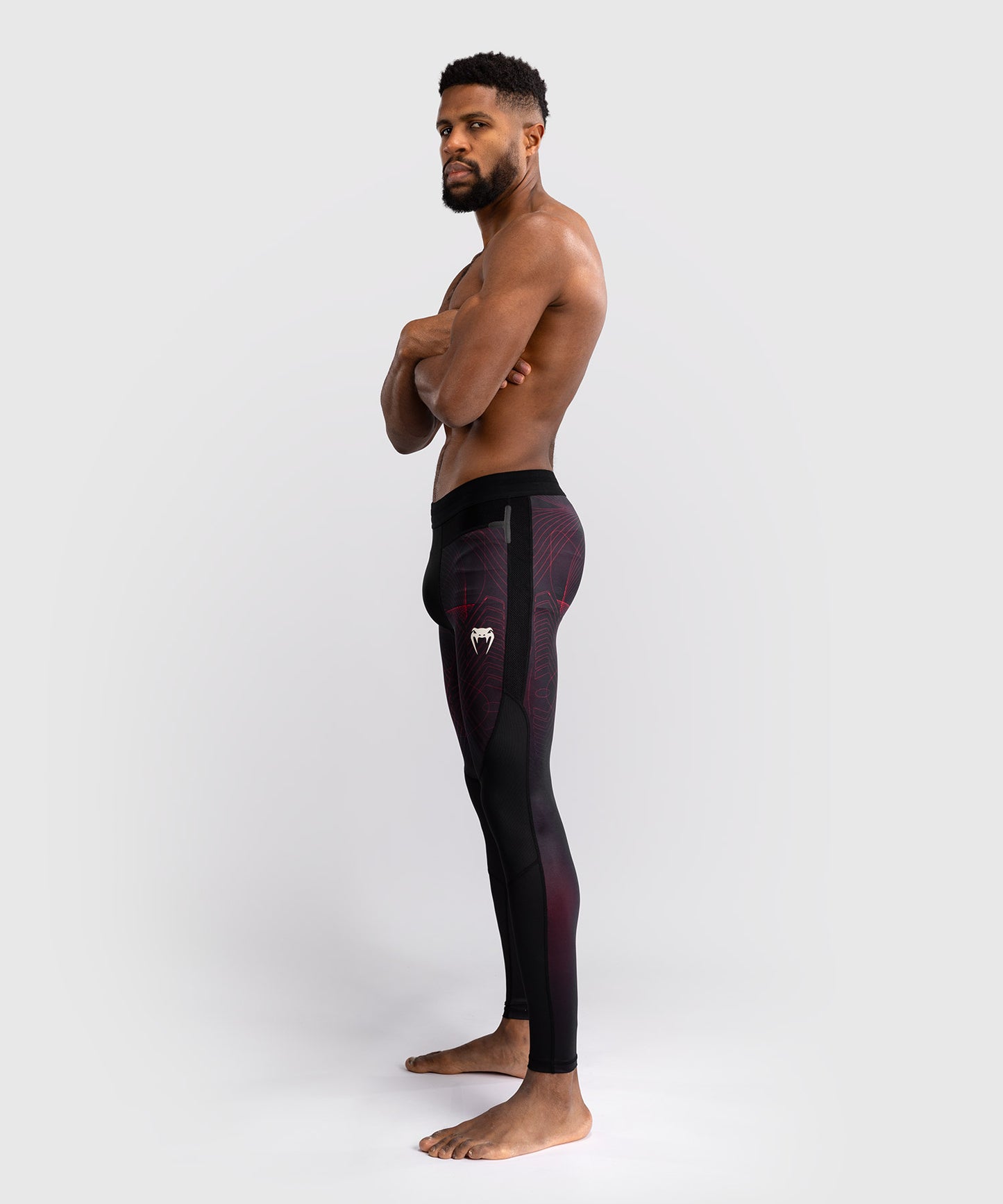 Pantalon de Compression Venum G-Fit Air pour Hommes - Noir Profond/Rouge Feu