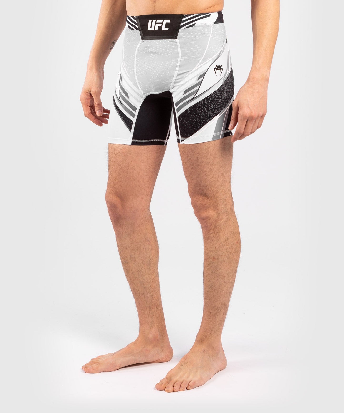 Men's UFC Venum Authentic Fight Night Compression Short - Long Cut - White